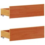 vidaXL Cadre de lit sans matelas avec tête de lit brun cire 120x200 cm