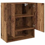 vidaXL Meuble mural Vieux bois 60 x 31 x 70 cm Bois d'ingénierie