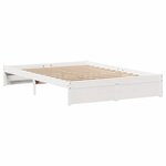 vidaXL Cadre de lit sans matelas blanc 140x200 cm bois de pin massif
