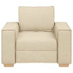 vidaXL Canapé-chaise Crème 100x78x84 cm Tissu