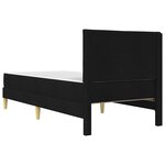 vidaXL Cadre de lit Noir 90 x 190 cm Polyester