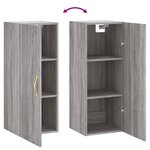 vidaXL Armoire murale sonoma gris 34 5x34x90 cm