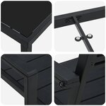 vidaXL Ensemble de salle à manger pour jardin 3 Pièces Noir