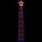 vidaXL Guirlande de sapin de Noël 320 LED colorées 375 cm