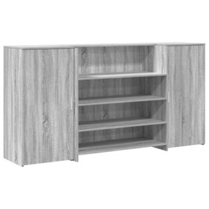 vidaXL Bureau de réception sonoma gris 200x50x103 5 cm bois ingénierie