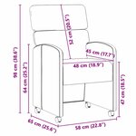 vidaXL Chaises de salle à manger 2 Pièces Vert clair 58 x 65 x 98 cm