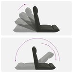 vidaXL Fauteuil de sol ajustable Noir Simili cuir