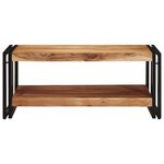 vidaXL Table basse 90x50x38 cm bois massif acacia