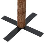 vidaXL Sapin de Noël mince avec bois véritable et cônes vert 210cm PVC