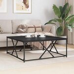 vidaXL Table basse Chêne noir 100 x 100 x 40 cm Bois d'ingénierie