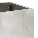 vidaXL Bac de jardin surélevé Argent 60 x 26 x 45 cm Acier inoxydable