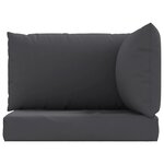 vidaXL Coussins de palette lot de 3 anthracite tissu oxford