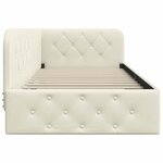 vidaXL Cadre de lit d'angle Crème 100 x 200 cm Velours