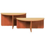 vidaXL Table basse 2 Pièces Brun cire Bois massif en pin