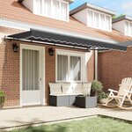 vidaXL Auvent Rétractable Anthracite 400 x 200 cm tissu