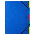 Trieur Harmonika Fenêtres Imprimées Véritable Carte Lustrée 5 Compartiments - Couleurs Assorties - X 8 - Exacompta