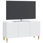 vidaXL Meuble TV Blanc 99 x 34 5 x 50 cm Bois d'ingénierie