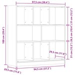 vidaXL Bibliothèque vieux bois 97 5x29 5x100 cm bois d'ingénierie