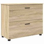vidaXL Cabinet de salle de bain Chêne sonoma 76 5 x 35 x 64 cm