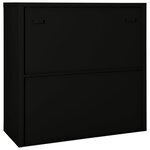 vidaXL Armoire à portes coulissantes Noir 90x40x90 cm Acier