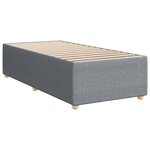 vidaXL Sommier à lattes de lit avec matelas gris clair 80x200 cm tissu