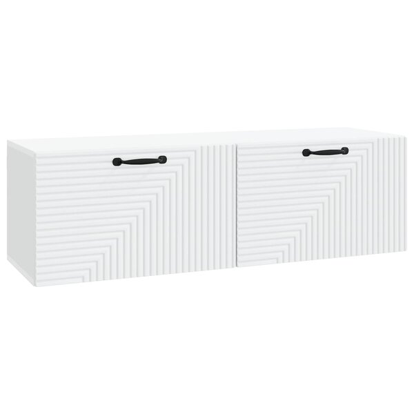 vidaXL Meuble TV mural Blanc 98 x 31 x 30 cm Bois d'ingénierie