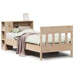 vidaXL Lit bibliothèque sans matelas 90x190 cm bois de pin massif