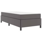 vidaXL Cadre de lit avec matelas Gris 90 x 190 cm tissu