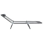 vidaXL Chaise longue pliante Gris 182 x 55 x 85 5 cm Textilène