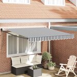 vidaXL Auvent rétractable anthracite/blanc 3x2 5 m tissu et aluminium