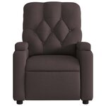 vidaXL Fauteuil de massage inclinable électrique Marron foncé Tissu