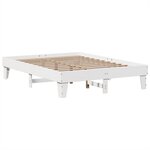 vidaXL Cadre de lit sans matelas blanc 140x190 cm bois de pin massif