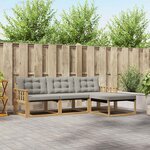vidaXL Ensemble de canapés d'extérieur 4 pc Blanc et gris clair