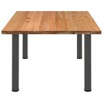 vidaXL Table à manger marron clair bois de chêne massif rectangulaire