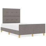 Lit vidaXL Taupe 120x200 cm en Tissu
