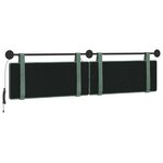 vidaXL Tête de lit suspendue Avec lumière LED Vert Mer Velours