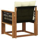 vidaXL Sofa de milieu extérieur Bois d'Acacia Massif Naturel