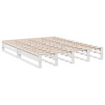 vidaXL Lit bibliothèque sans matelas blanc 135x190 cm bois pin massif