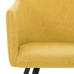 vidaXL Chaises à manger lot de 6 jaune tissu