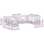 vidaXL Ensemble de canapés d'extérieur 9 pc Blanc et anthracite