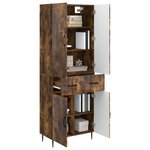 vidaXL Ensemble de Meubles 2 Pièces Chêne fumé 66 x 34 5 x 89 5 cm