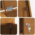 vidaXL Boîte de dépôt de colis Rouillé 44.5 x 29 x 110.5 cm