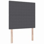 vidaXL Lit à ressort LED Gris foncé et blanc 90 x 200 cm