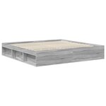 vidaXL Cadre de lit Gris Sonoma 200 x 200 cm Bois d'ingénierie