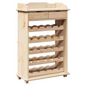 vidaXL Étagère à vin Naturel 58 x 28 x 90 cm Bois de pin massif