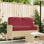 vidaXL Set de coussins de palette 3 Pièces Bordeaux 120 x 50 x 12 cm