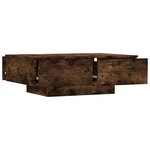 vidaXL Table basse Chêne fumé 90x60x31 cm Bois d'ingénierie