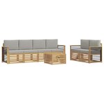 vidaXL Ensemble de canapés d'extérieur 7 pc