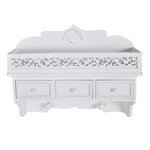 vidaXL Étagère murale avec 3 tiroirs 2 crochets