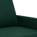 vidaXL Canapé à 2 places Vert foncé 140 cm Velours